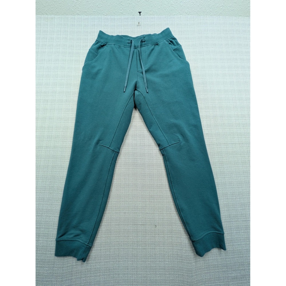 Lululemon Pants Mens Medium Green French Terry Joggers Elastic Waist Pockets